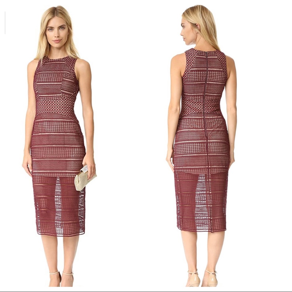 Keepsake Sweet Nothing Lace Overlay Midi Dress